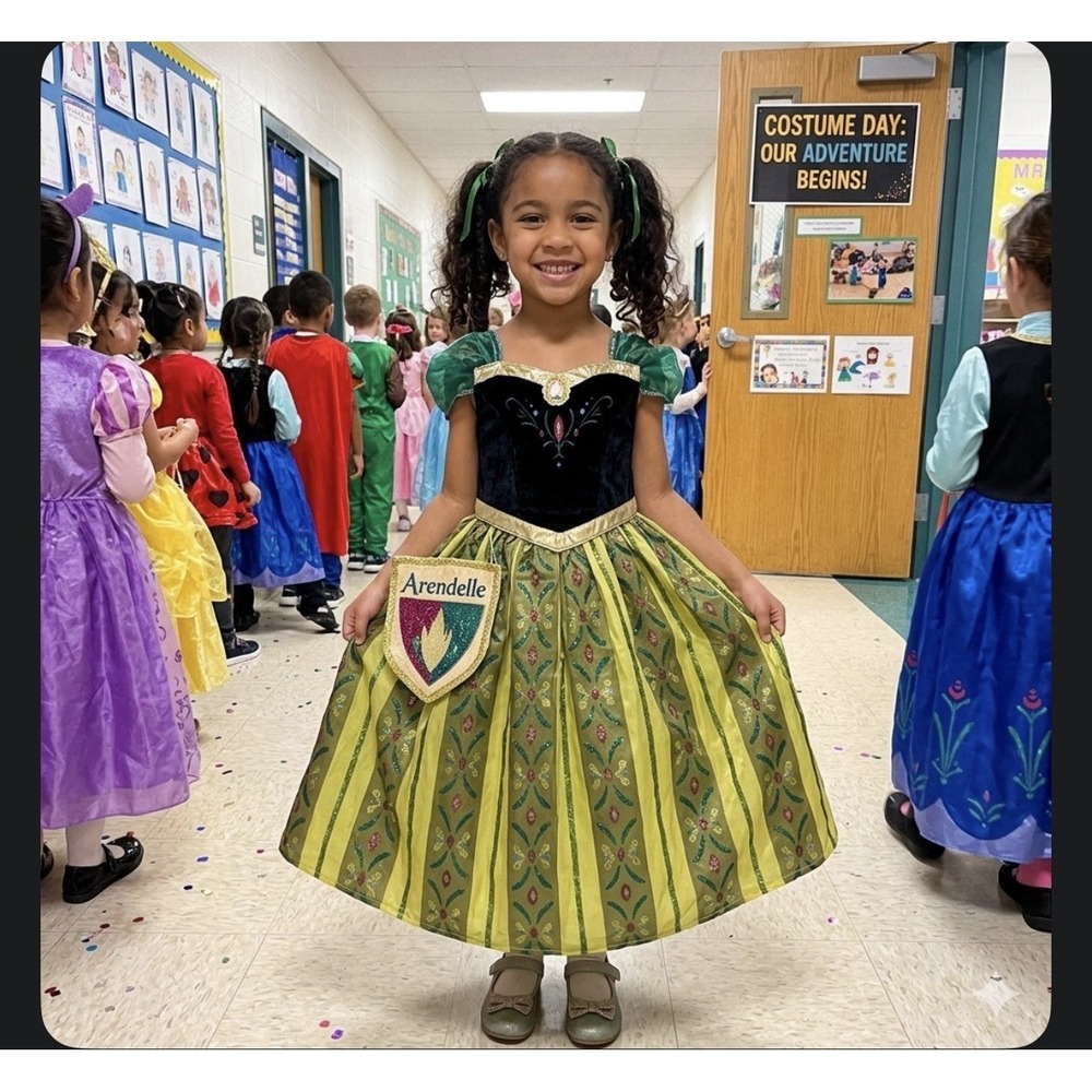 NWT AUTHENTIC DISNEY PARKS ANNA CORONATION COSTUME  SIZE 4/5 Small MSRP $45-$60